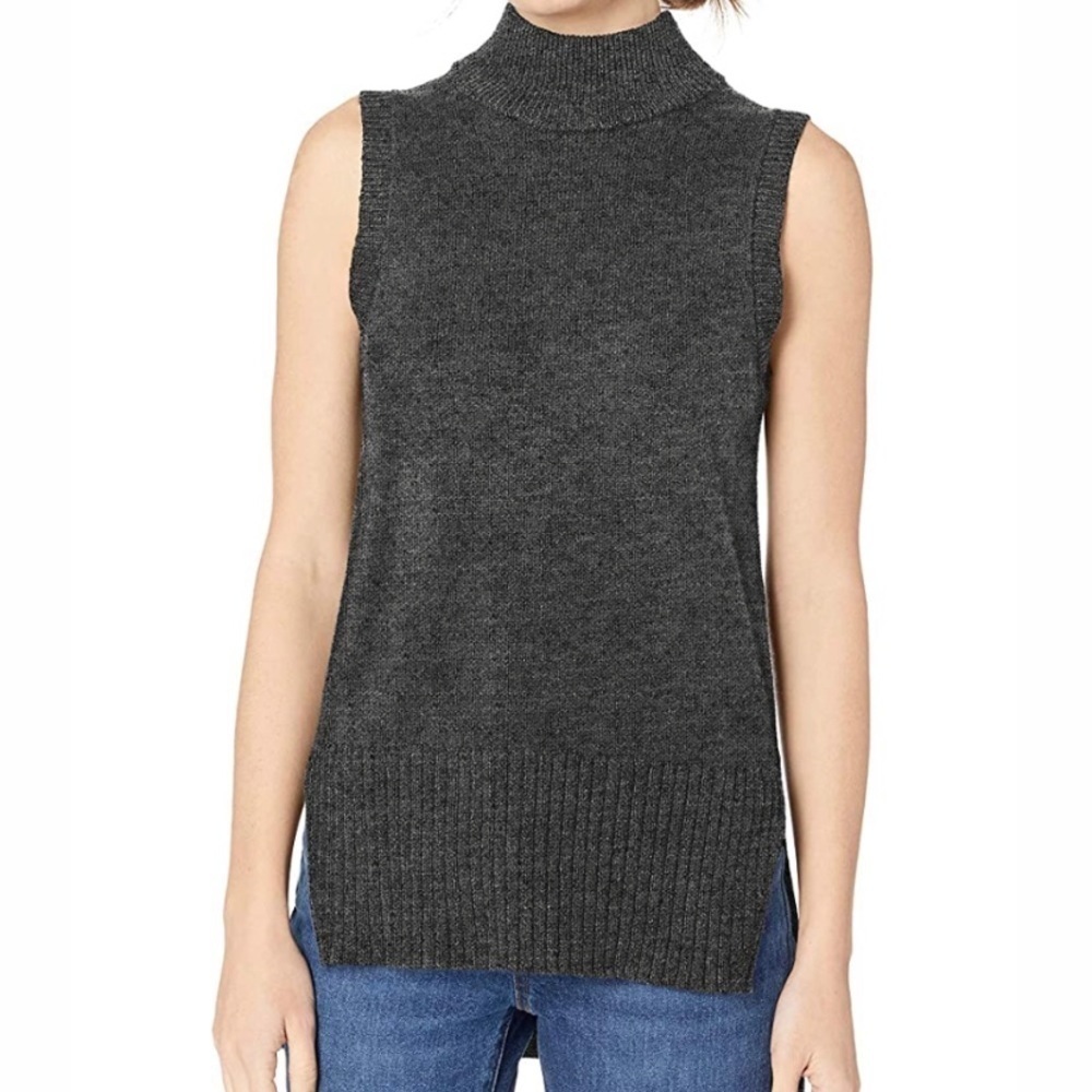 Daily Ritual Grey Turtleneck Sweater Vest